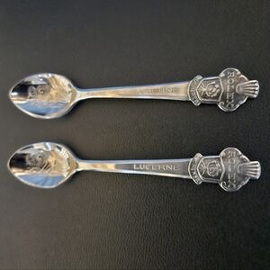 Bucherer of Switzerland souvenir decorative spoon featuring the Rolex brand logo